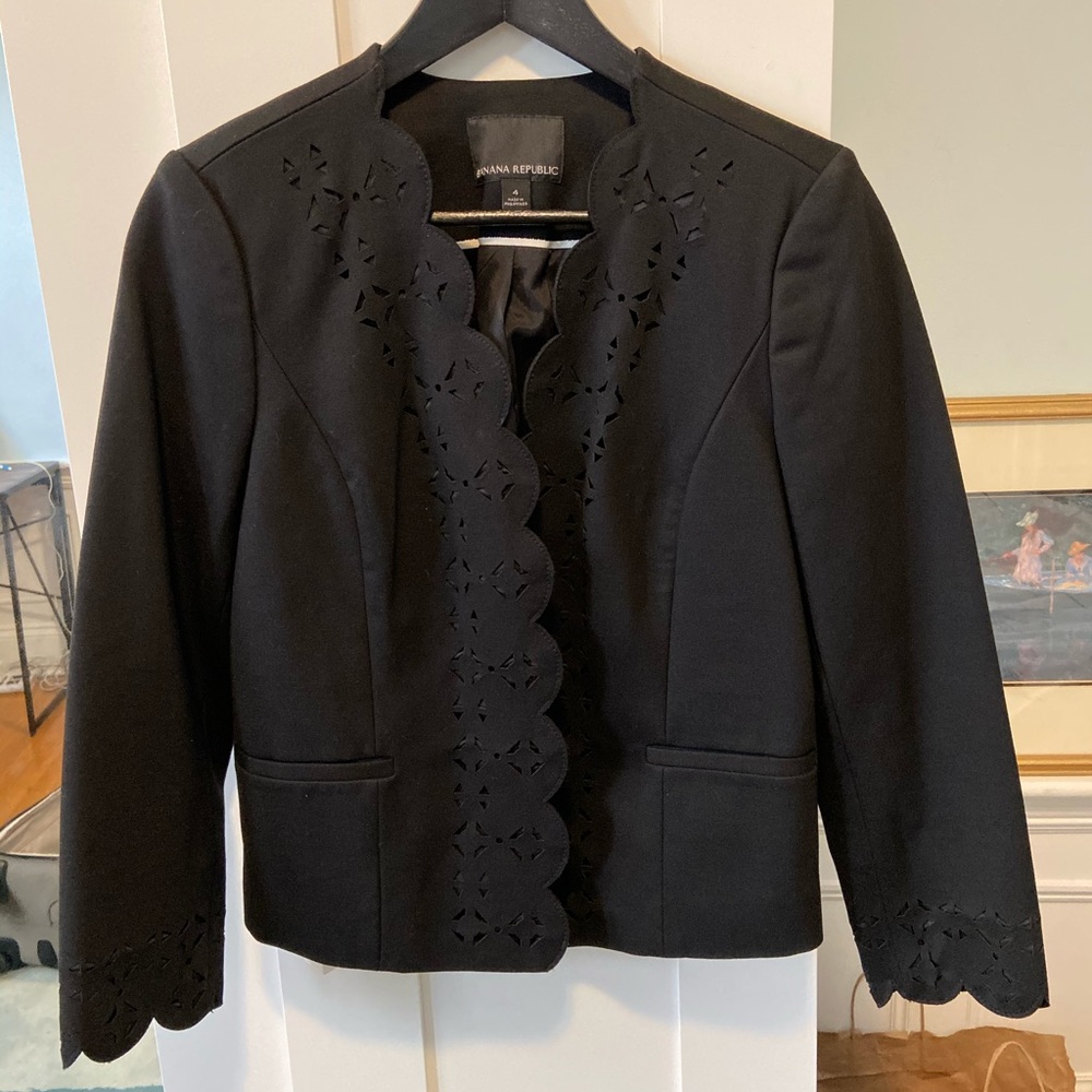 Banana Republic Cut out black blazer
